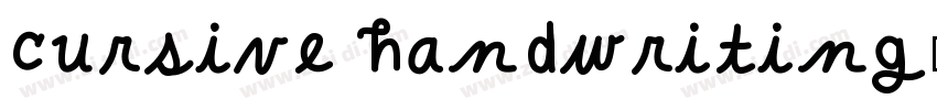 cursive handwriting字体转换